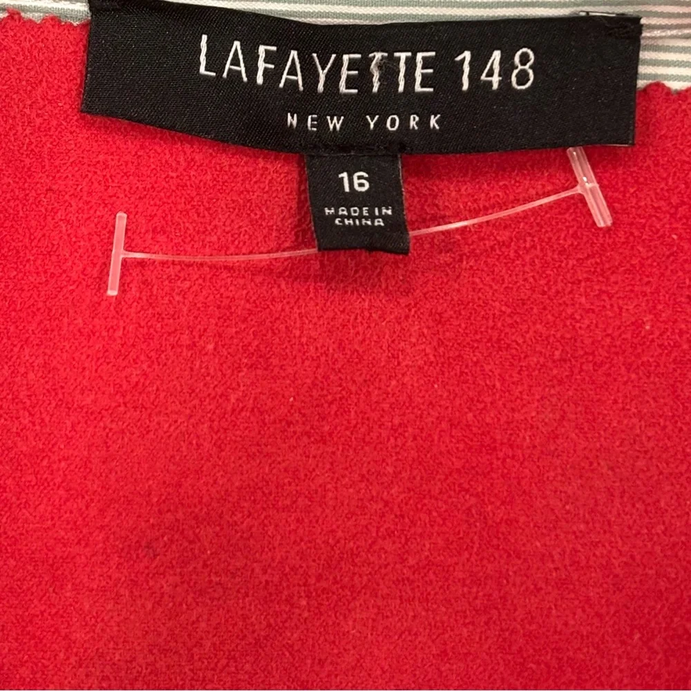 LAFAYETTE 148 NY BUTTON DOWN SHIRT PINSTRIPE MINT WHITE COTTON BLEND 16 $598 - Picture 8 of 11